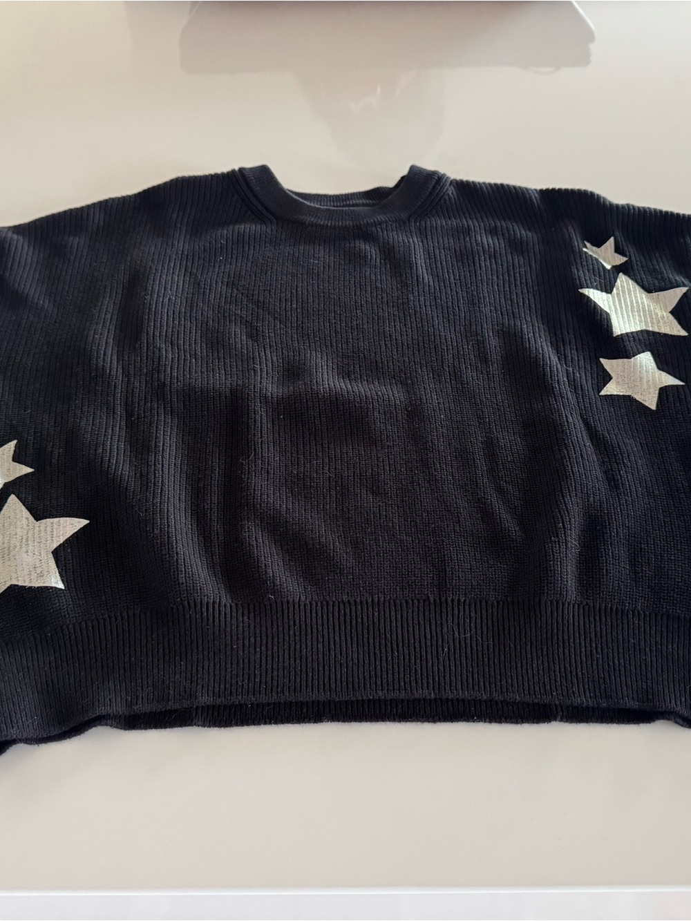 Spiritual Gangster Black Ribbed Knit Top